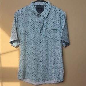 Men's Light Blue Patterned Casual Shirt